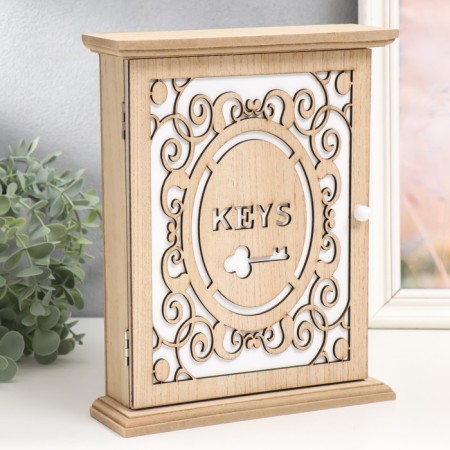 Keywood tree 6 hooks "Key from the house" openwork 21x6.9x26.5 cm-1