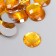 Decor for creativity plastic "Rhinestones Round. Amber" set 25 pcs 1.6x1.6 cm