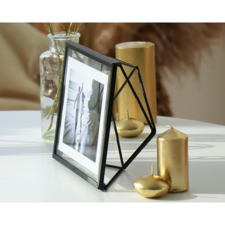Photo frame Metal in 1 photo 10x15 cm "Loft. 3D Line" Black 20x15x6 cm-5