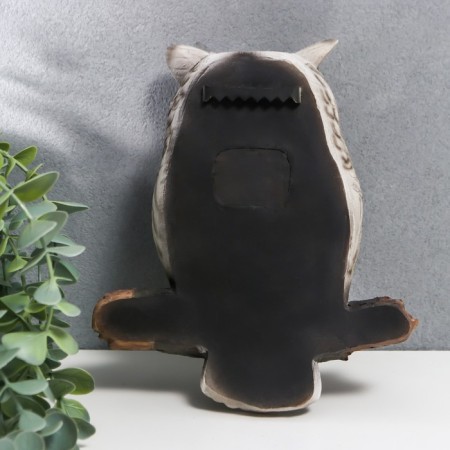 Souvenir Wall Polystone Light "White Eagle owl on a branch" from the solar battery 20x8x17.5 cm-1