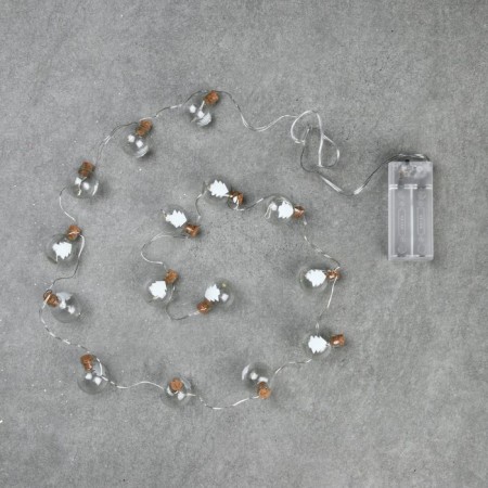 Garland “thread” 1.6 m with nozzles “Balls with a Christmas tree”, IP20, silver thread, 15 LED, glow warm white, AAX2-2