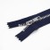 Metal zipper, No. 5, non-proceeding, automatic lock, 18 cm, dark blue color/nickel