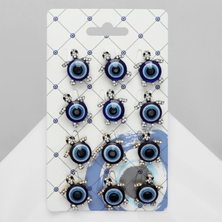 Brooch-reinforcing “Turtle” Turkish eye (indivisible packing 12 pcs., Price per pcs.), Mix color