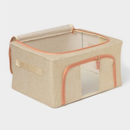Cofr for storing things "Monet", 39 × 29 × 20 cm, beige color-4