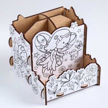 Organizer-coloring for stationery "Summer" Fairy, 13x13x11 cm.-1