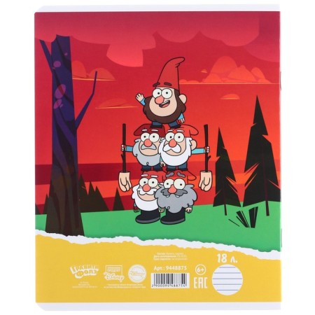 Notebook in a line of 18 sheets, 5 types of mix, cover coated cardboard, gravity farz-9