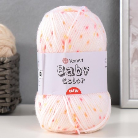 Yarn "Baby Color" 100% acrylic 150m/50g (215 orange.ZHELT)