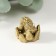 NECSK Polystone bronze "Little toad in the lotus" 2.5x2.5x2.5 cm