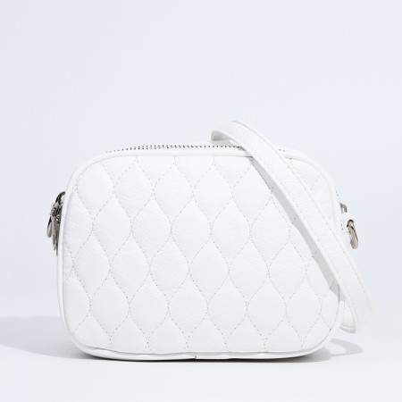 Bag Cross-Bodi with a zipper, white color