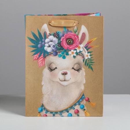 Package Gift Crafts Vertical, Packaging, Lama, 18 x 23 x 10 cm-1