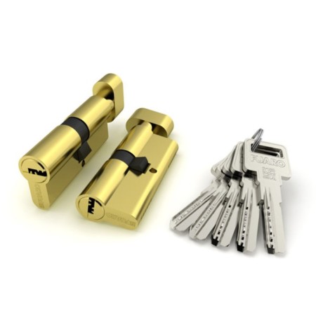 Fuaro R602/70 (30x10x30) bbp cylinder mechanism, with a turntable, 5 keys, brass color