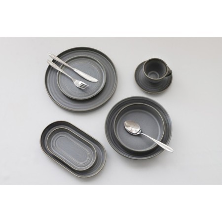 Porcelain dessert plate Magistro Urban, D = 18.2 cm, color gray color-6