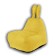 A chair "Bunny" with big ears, size 80x80x90 cm