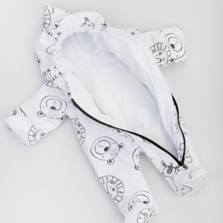 Kinderlitto children's jumpsuit “New friends. Belying animals ", height 56-62 cm-7