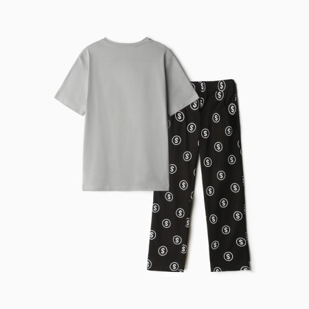 Pajama men's kaftan "bubbling" size 50, black-10