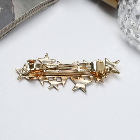 Liberty hair clip "Liberty" Starry sky, 7 cm, blue gold-1