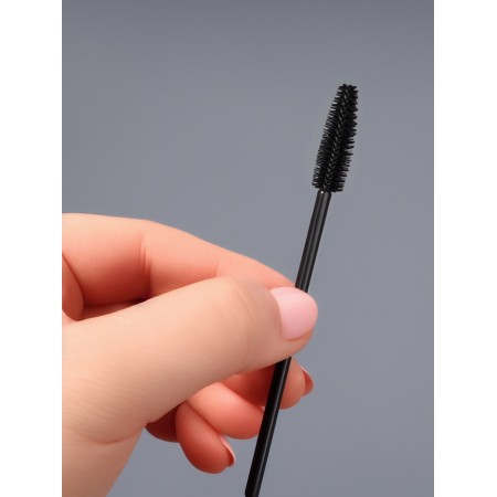 Brushes for eyebrows and eyelashes, silicone, set - 50 pcs, 10.5 cm, black color-5