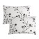 Pillow Pillowcase "Ethel" Black Flowers, 50x70 cm - 2 pcs, 100% cotton, Poplin