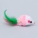 A toy for cats "Small Mouse" with feathers, 5 cm, packing 50 pcs