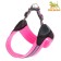 Super-furry harness with reflective firmware, girth 62-69 cm, pink
