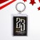 Keychain "February 23" Black, plastic, 3.5x5 cm