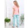 Female home set (T -shirt, trousers), pink color, size 50