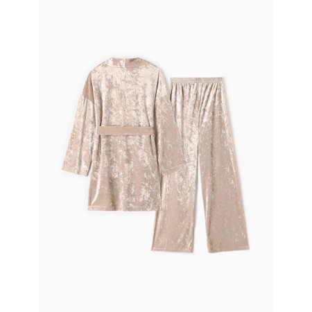 Female set (jacket, trousers) KAFTAN VELVET p. 52-54, beige-14