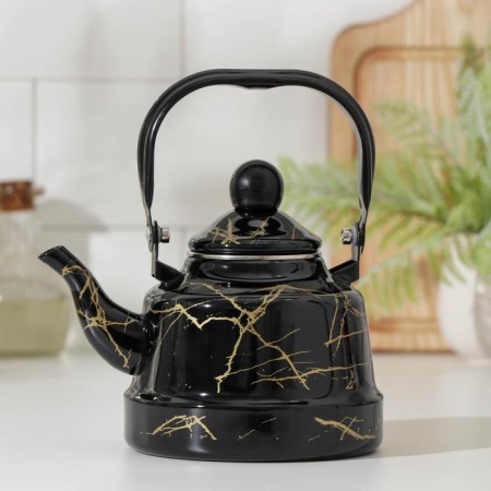 The enameled "element", 1.7 liters, induction, black color