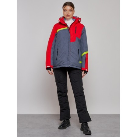 Ski jacket female winter, size 54, red color-13