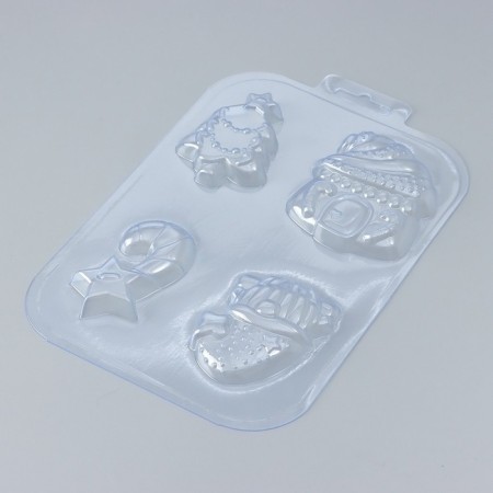 Form for chocolate and sweets Plastic "Gnomic houses", cell size 8.5 × 5 cm, color transparent color-3