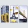 Sticker Plastic Interior triptych "attractions" set 3 sheets 29.5x61 cm
