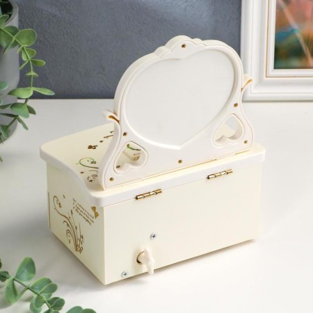 Musical Music Casket "Trilage with a Golden Patter" 16.5x11x20 cm-2