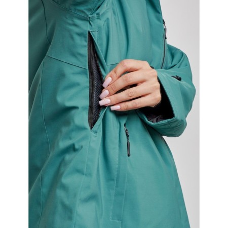 Ski jacket female winter, size 56, green color-6