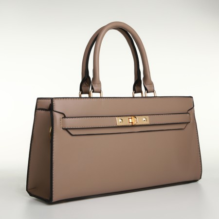 Women's bag with lightning, Textura, average size, brown color-3
