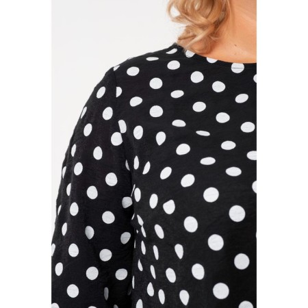 Female blouse, size 52, black color, white-4