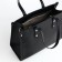 Women's bag with lightning, textura, average size, black color