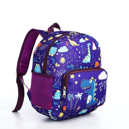 Baby backpack on lightning, 3 outer pockets, purple color-4