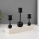 Gypsum candlestick, metal for 3 candles "three balls" d = 2.5 cm 5.5x20.4x15 cm