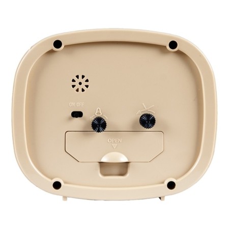 Clock - desktop an alarm clock, discrete move, 12.5 x 10.5 cm, aa-2