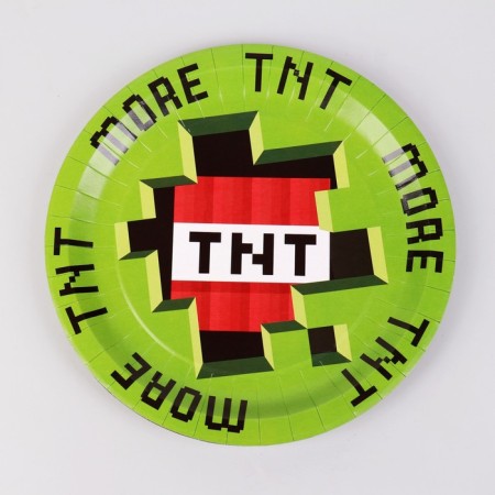 Paper plate "Pixels", 23 cm, 6 pcs.