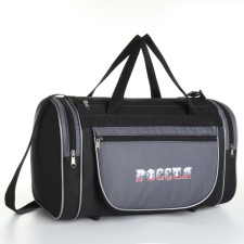 Road bag with lightning, long belt, 3 outer pockets, black/gray color
