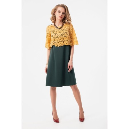 Women's dress, size 44, green color-1
