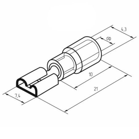 Domestic terminal isolated RPI-M 2.5- (6.3)/RPI 2-250 Nest 6.6 mm 1.5-2.5 mm² rexant-2