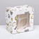 Box for 4 cupcakes with a window, "For You", 16 x 16 x 10 cm