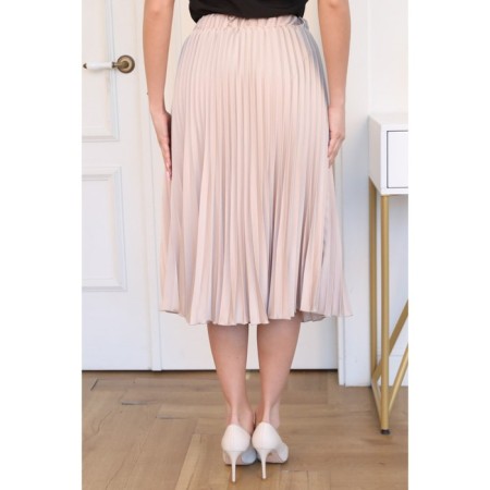 Female skirt, size 52, beige color-6