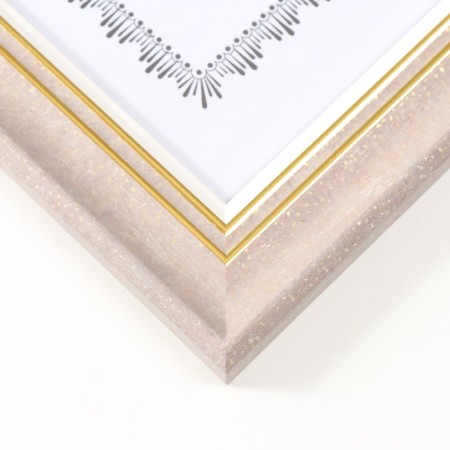 Photo frame Plastic format A4 "Dora" Mokko with gold 34.5x25.8x1.4 cm-1