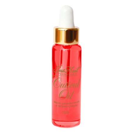 Jessnail oil, for moisturizing and nutrition of the cuticle, "raspberries", 12 ml