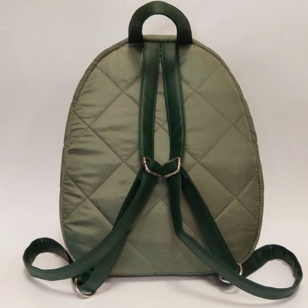 Nino backpack green quilted fabric-2