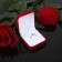 The case is velvet under the “classic” ring, 5 × 5.5, the color is red, the insert is white