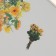 Plastic stickers "Summer flowers. Yellow" set 40 pcs 15x8 cm